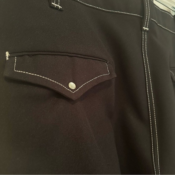 Dickson Jenkins‎ Vintage Western Cowboy High Rise Boot Cut Pants Men's 36" Black - Picture 5 of 8